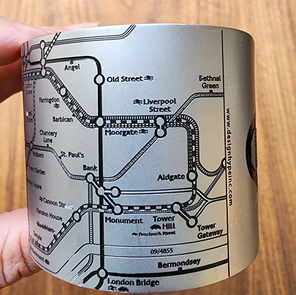 London Tube Metro Cuff Bracelet - By Design Hype Inc. - Picture 8 of 12